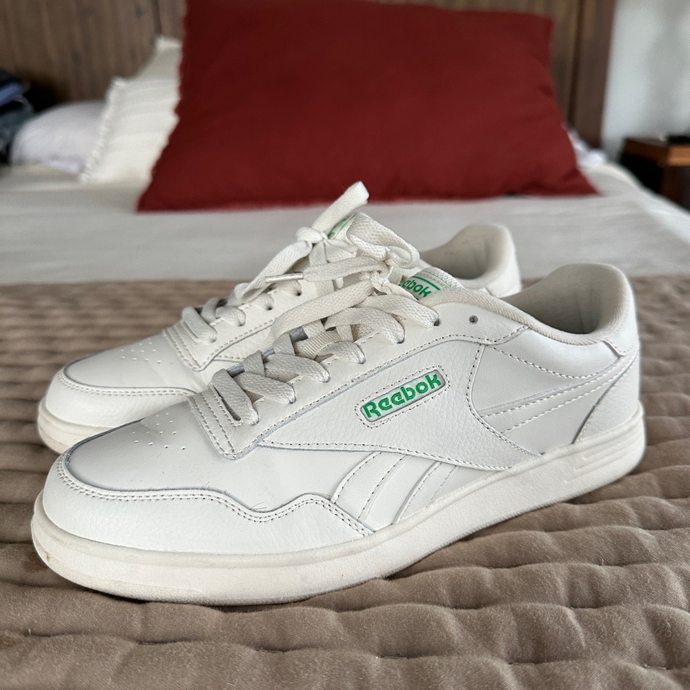 Retro Reebok White & Green Court Sneaker -